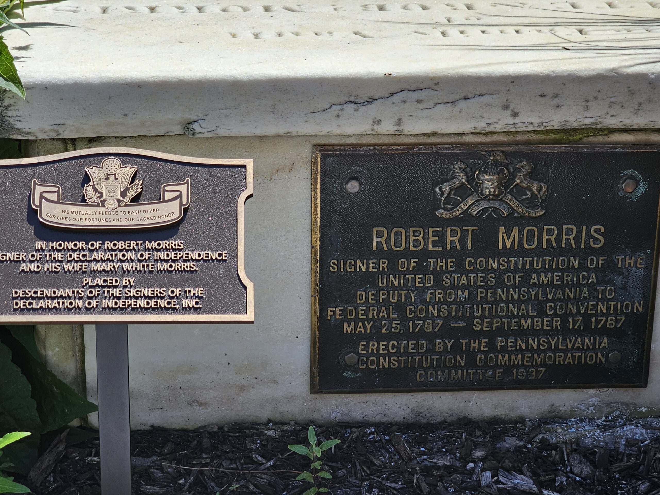Memorial Plaque at the Delaware County Italian-American Heritage Festival